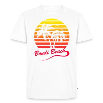 Bondi Beach - Men's Premium Organic T-Shirt - white - Front - Nico (187cm)