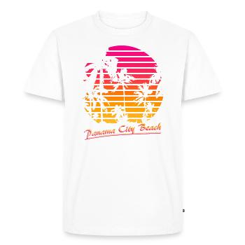 Panama City Beach - T-shirt Premium bio Homme - blanc - Devant - Nico (187cm)