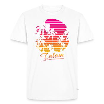 Tulum - T-shirt Premium bio Homme - blanc - Devant - Nico (187cm)