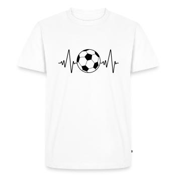 Heartbeat Football | Heartbeat | Black - Men's Premium Organic T-Shirt - white - Front - Nico (187cm)