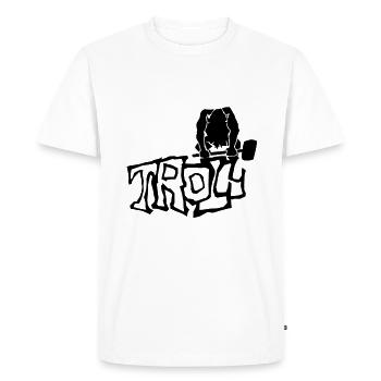 Troll - Männer Premium Bio T-Shirt - Weiß - Vorne - Nico (187cm)
