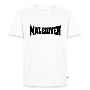 Logo Maldives - T-shirt Premium bio Homme - blanc - Devant - Nico (187cm)
