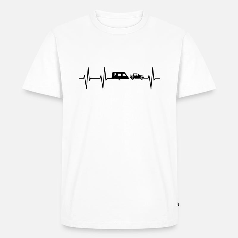 Camping - Männer Premium Bio T-Shirt - Weiß