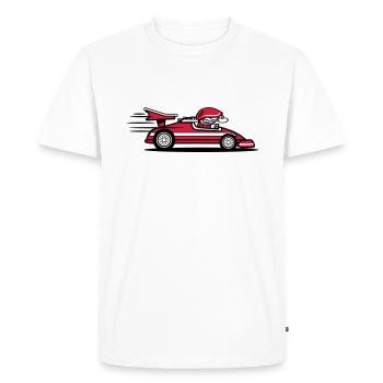 voiture de course drôle - T-shirt Premium bio Homme - blanc - Devant - Nico (187cm)