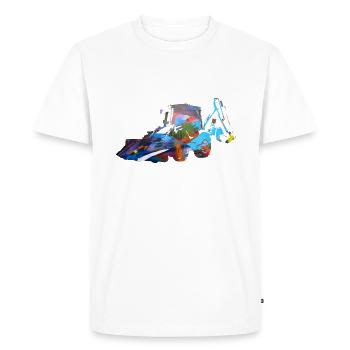 Excavator,Excavator Driving,Excavator Driving,Graffiti - Men's Premium Organic T-Shirt - white - Front - Nico (187cm)