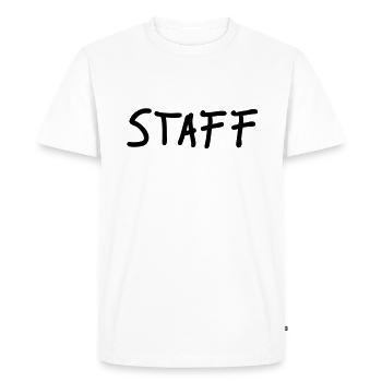 staff - Men's Premium Organic T-Shirt - white - Front - Nico (187cm)