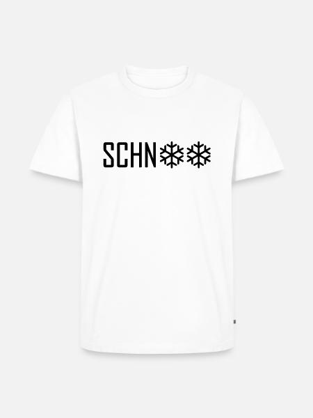 schnee - Männer Premium Bio T-Shirt - Weiß