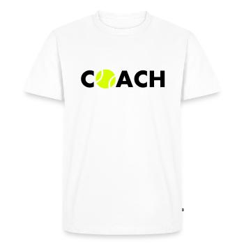 tennis coach - T-shirt Premium bio Homme - blanc - Devant - Nico (187cm)