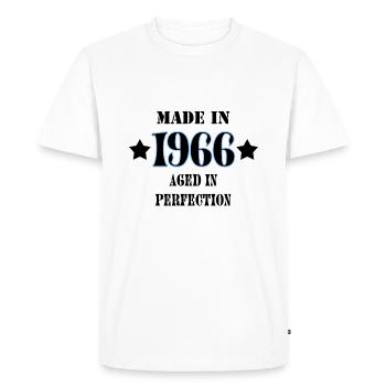 1966 - Men's Premium Organic T-Shirt - white - Front - Nico (187cm)