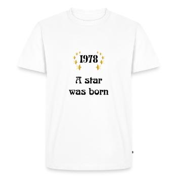 1978 - a star was born - T-shirt Premium bio Homme - blanc - Devant - Nico (187cm)