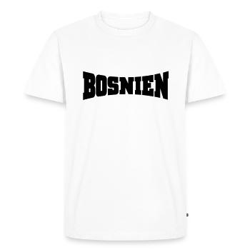 Bosnie logo - T-shirt Premium bio Homme - blanc - Devant - Nico (187cm)