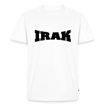 Irak logo - T-shirt Premium bio Homme - blanc - Devant - Nico (187cm)