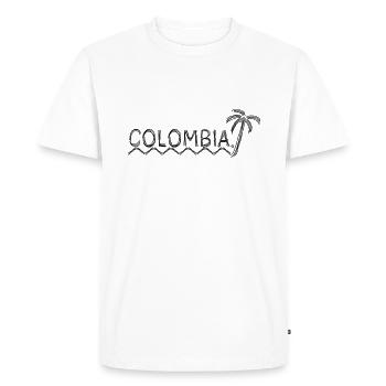 Colombie - T-shirt Premium bio Homme - blanc - Devant - Nico (187cm)