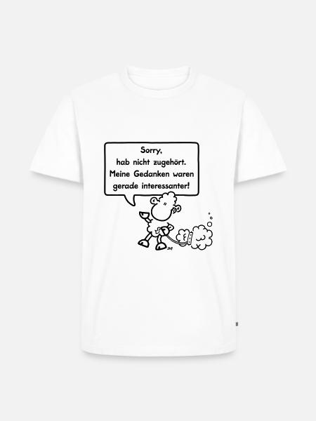 Sheepworld Sorry - Männer Premium Bio T-Shirt - Weiß