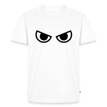 Yeux - T-shirt Premium bio Homme - blanc - Devant - Nico (187cm)