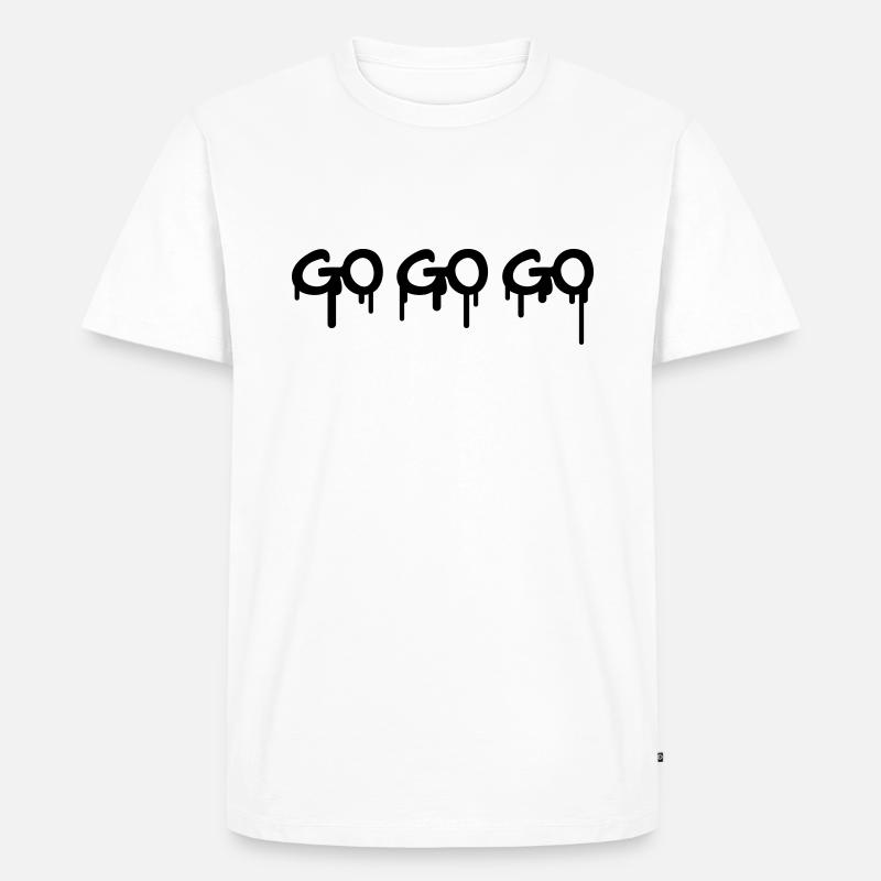 Go Go Go Graffiti - Männer Premium Bio T-Shirt - Weiß