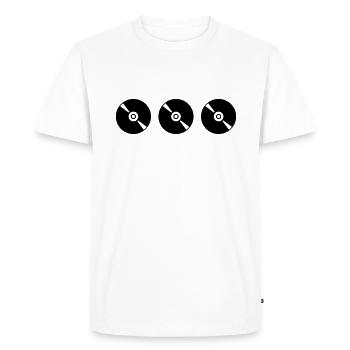 Discs - Men's Premium Organic T-Shirt - white - Front - Nico (187cm)