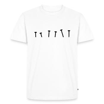 Nails - Men's Premium Organic T-Shirt - white - Front - Nico (187cm)
