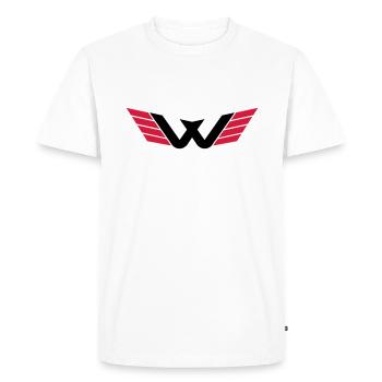 W Logo - T-shirt Premium bio Homme - blanc - Devant - Nico (187cm)