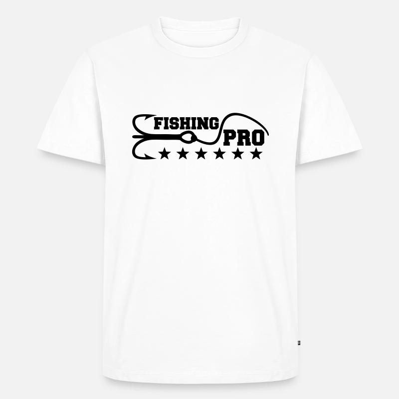 Fishing Pro - Männer Premium Bio T-Shirt - Weiß