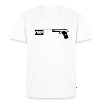 Gun PENG! Novelty Item gun 1c - Men's Premium Organic T-Shirt - white - Front - Nico (187cm)