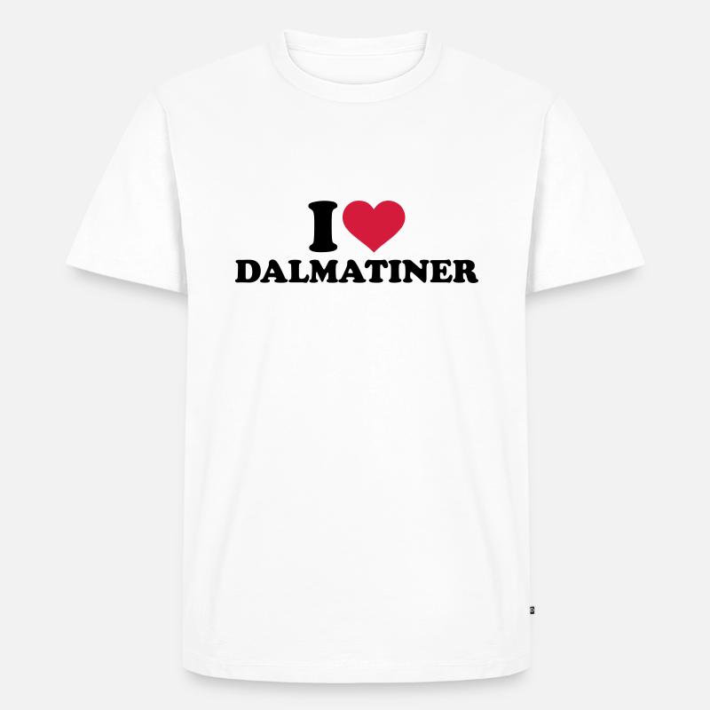 Dalmatiner - Männer Premium Bio T-Shirt - Weiß