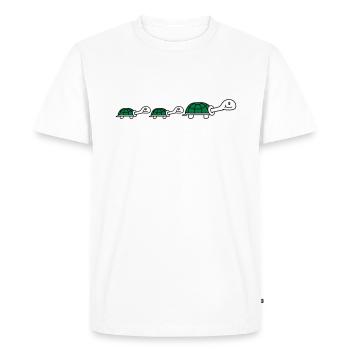Cute Turtle Family - Men's Premium Organic T-Shirt - white - Front - Nico (187cm)
