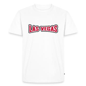Las Vegas USA Travel Trip Lettering Logo Design - Men's Premium Organic T-Shirt - white - Front - Nico (187cm)