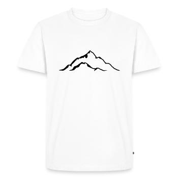 Mountain - T-shirt Premium bio Homme - blanc - Devant - Nico (187cm)