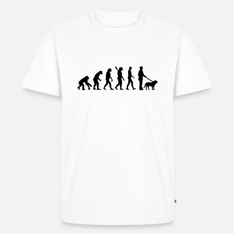 Évolution Chien - T-shirt Premium bio Homme - blanc