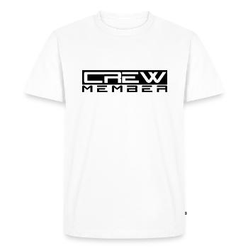 Crew Member Logo Design - Men's Premium Organic T-Shirt - white - Front - Nico (187cm)