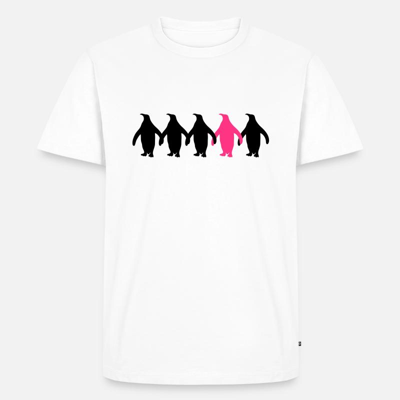 Be different penguins pattern fun - Men's Premium Organic T-Shirt - white