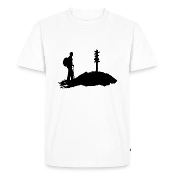 Alpinisme, alpiniste, hiking - T-shirt Premium bio Homme - blanc - Devant - Nico (187cm)