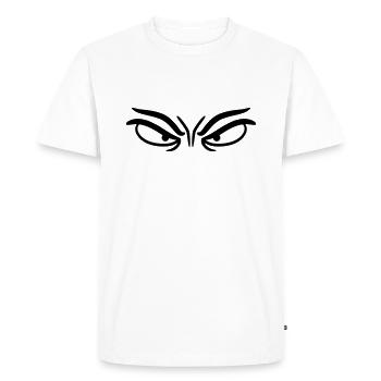 Mauvais œil - T-shirt Premium bio Homme - blanc - Devant - Nico (187cm)