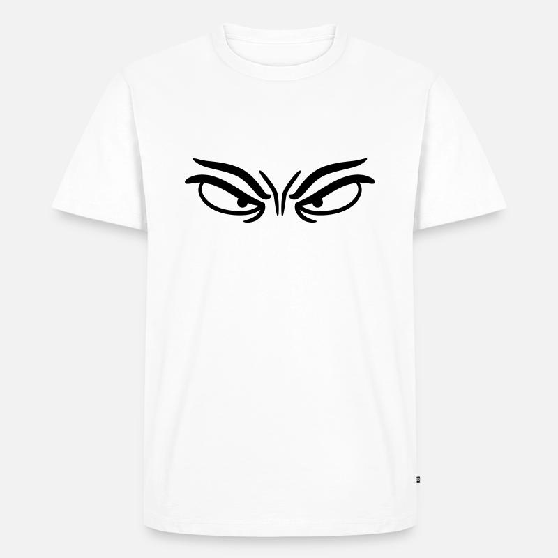 Böser Blick - Männer Premium Bio T-Shirt - Weiß