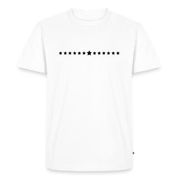 Plusieurs ligne d'étoiles - T-shirt Premium bio Homme - blanc - Devant - Nico (187cm)