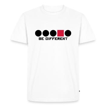 Forme circulaire rectangle Anders bords angulaire - T-shirt Premium bio Homme - blanc - Devant - Nico (187cm)