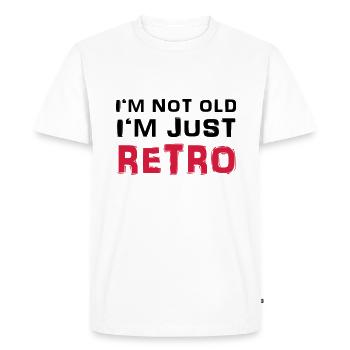 I'm not old - I'm just retro - T-shirt Premium bio Homme - blanc - Devant - Nico (187cm)