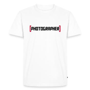 Photographer - Men's Premium Organic T-Shirt - white - Front - Nico (187cm)
