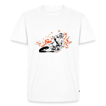 Supermoto - Männer Premium Bio T-Shirt - Weiß - Vorne - Nico (187cm)