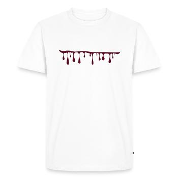 couler chocolat degouline fondu fond 121 - T-shirt Premium bio Homme - blanc - Devant - Nico (187cm)