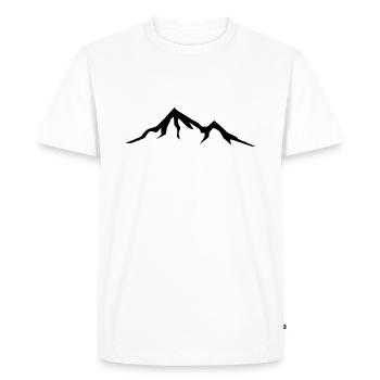 Mountains, Alps, Switzerland, Alpen, Berge, Hiking - Men's Premium Organic T-Shirt - white - Front - Nico (187cm)