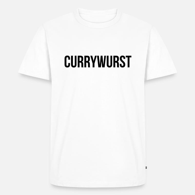Currywurst - Männer Premium Bio T-Shirt - Weiß