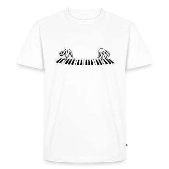 klavier finger - T-shirt Premium bio Homme - blanc - Devant - Nico (187cm)