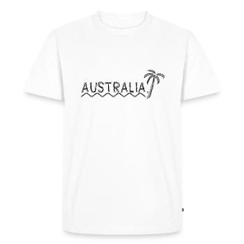 Australia - Men's Premium Organic T-Shirt - white - Front - Nico (187cm)