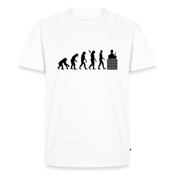 Evolution Mason - Men's Premium Organic T-Shirt - white - Front - Nico (187cm)