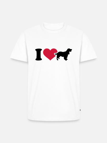 Cocker Spaniel - Männer Premium Bio T-Shirt - Weiß