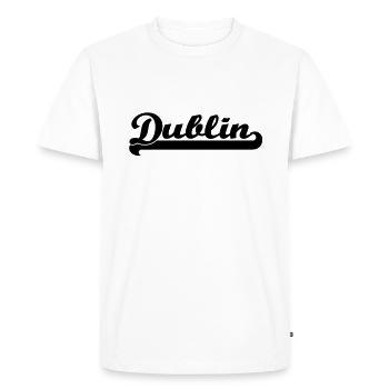 écrit dublin - T-shirt Premium bio Homme - blanc - Devant - Nico (187cm)
