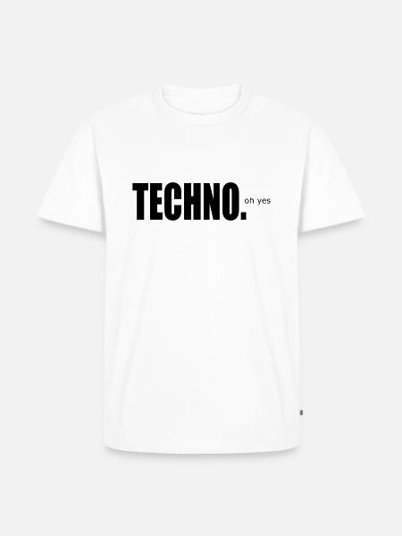 techno - Men's Premium Organic T-Shirt - white