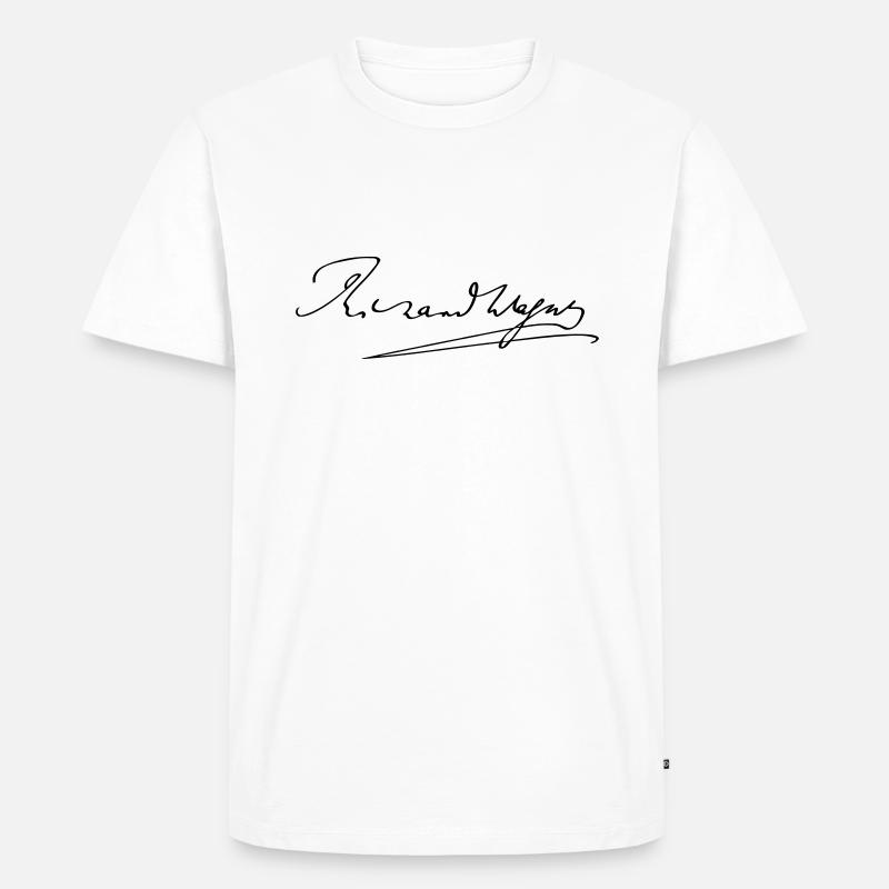 Richard Wagner - Männer Premium Bio T-Shirt - Weiß